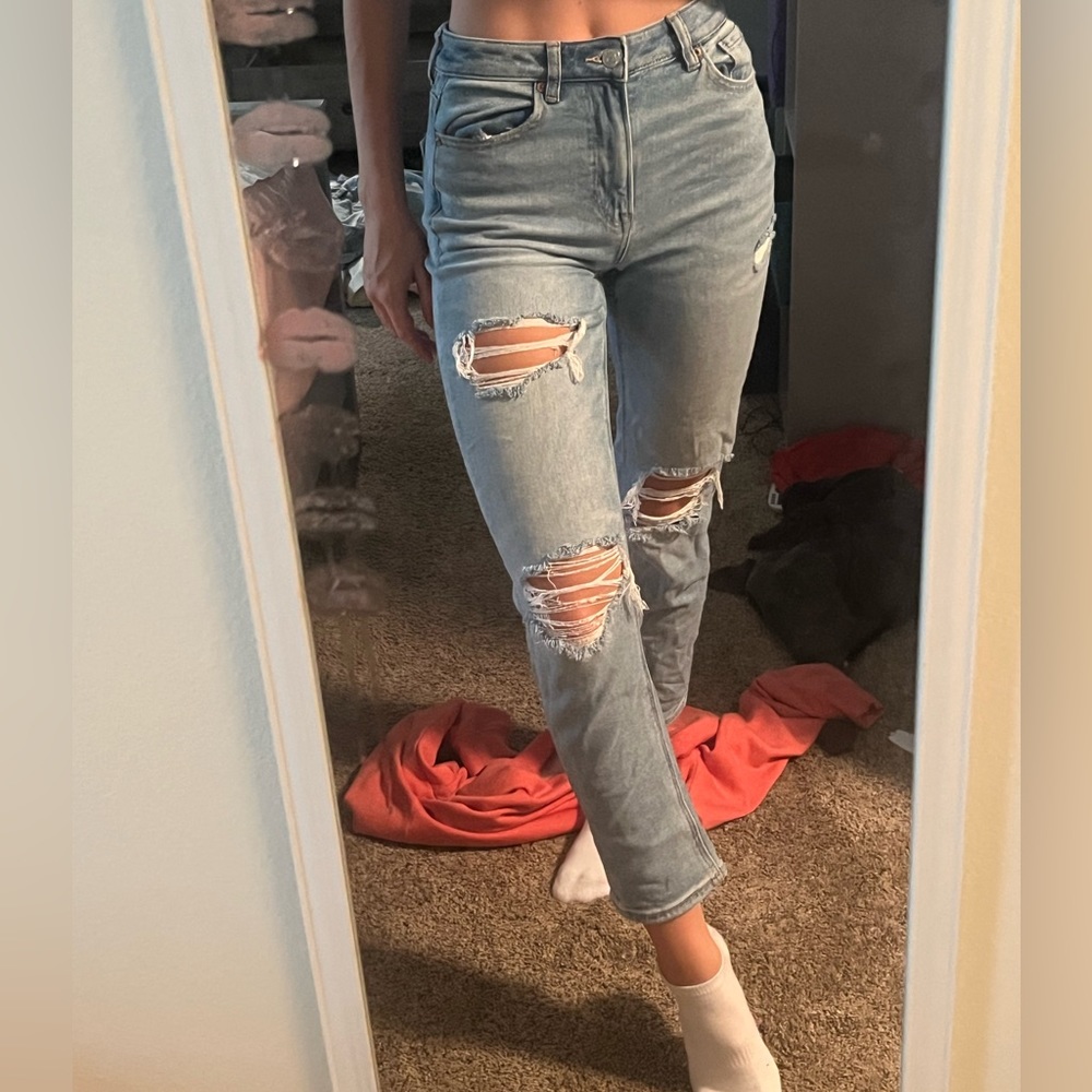 American eagle outfitters mom straight leg jeans